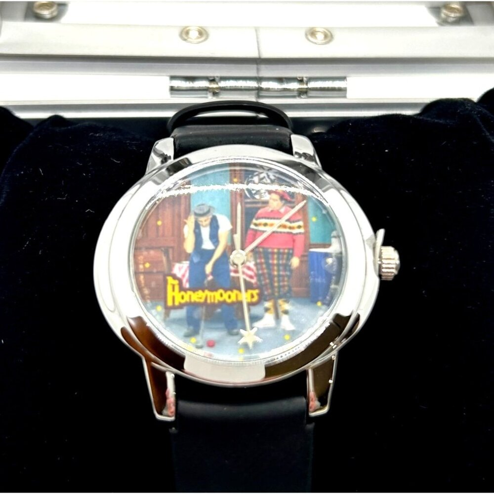 Vintage Centric Honeymooners Stainless Steel Wrist Watch Black Band Working READ